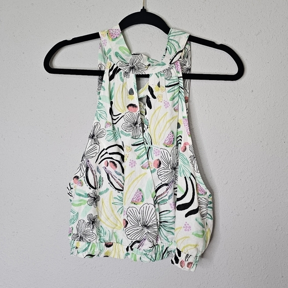 Free People Lots of Love Printed Halter Top Size M Medium - Picture 5 of 12